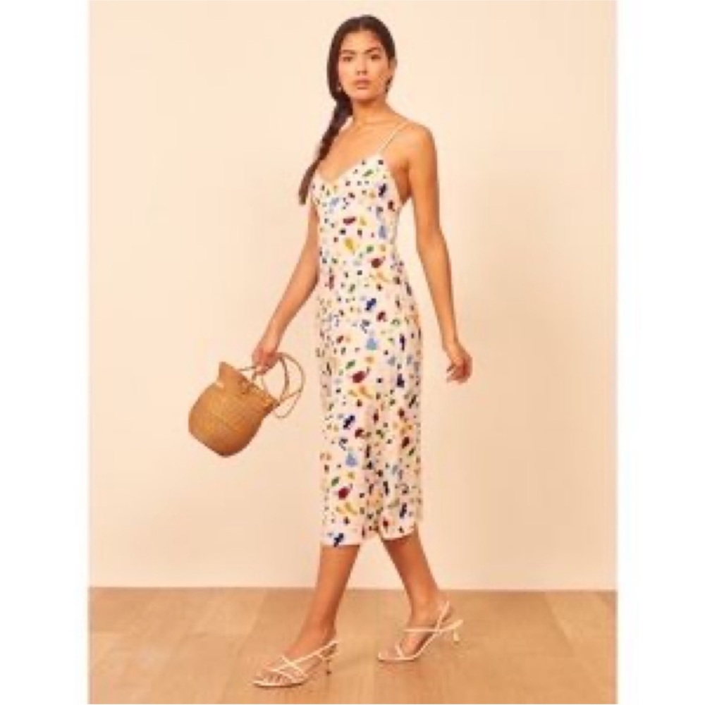 Reformation Multicolor Spaghetti Strap Dress